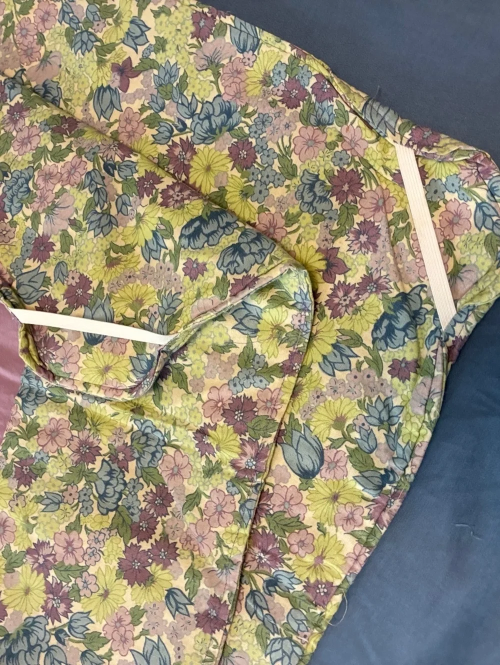 Vintage Quilted card table cover 36
